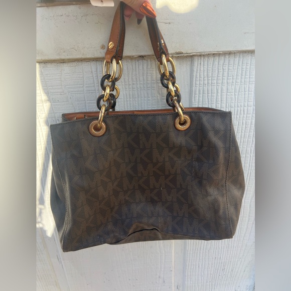 🔥🔥LOW START 🔥🔥Michael Kors Signature Cynthia Medium Satchel Shoulder Bag - Picture 3 of 13